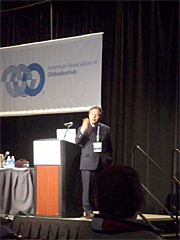 Dr. Kazumi Ikeda speaking passionately.